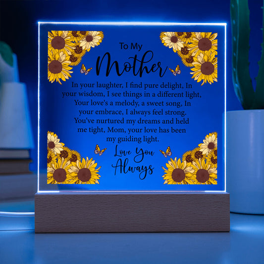 To My Mother | Square Acrylic Plaque